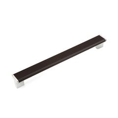 Italian Designs-Tenor 11-5/16 Inch Center to Center Espresso Brown/Polished Chrome Cabinet Pull Italian Designs-Tenor 11-5/16 Inch Center to Center Espresso Brown/Polished Chrome Cabinet Pull