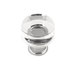 Midway Knob 1 inch Diameter Crysacrylic with Chrome Midway Knob 1 inch Diameter Crysacrylic with Chrome