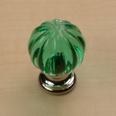 Tahoe 1-1/4 Inch Diameter Aquamarine/Polished Chrome Cabinet Knob Tahoe 1-1/4 Inch Diameter Aquamarine/Polished Chrome Cabinet Knob