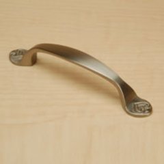 Iris 3-3/4 Inch Center to Center Dull Satin Nickel Cabinet Pull Iris 3-3/4 Inch Center to Center Dull Satin Nickel Cabinet Pull