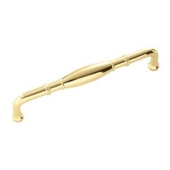 Williamsburg 3-3/4 Inch Center to Center Polished Brass Cabinet Pull Williamsburg 3-3/4 Inch Center to Center Polished Brass Cabinet Pull