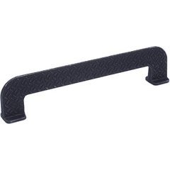 Diamond Plate 6-19/64 Inch c.c. Pull - Matte Black Steel Diamond Plate 6-19/64 Inch c.c. Pull - Matte Black Steel