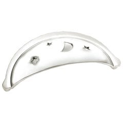 Celestials 3 Inch Center to Center Polished Chrome Cabinet Cup Pull Celestials 3 Inch Center to Center Polished Chrome Cabinet Cup Pull