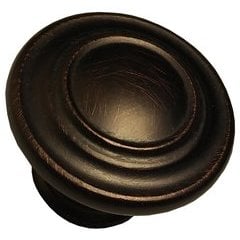 Value Line 1-5/16 inch Diameter (33mm) 3 Ring Cabinet Knob - Oil Rubbed Bronze Value Line 1-5/16 inch Diameter (33mm) 3 Ring Cabinet Knob - Oil Rubbed Bronze