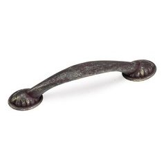 Windsor Pull 3-3/4 inch and 3 inch Center to Center Weathered Antique Bronze Windsor Pull 3-3/4 inch and 3 inch Center to Center Weathered Antique Bronze