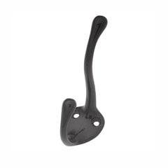 Double Vertical Utility Coat Hook Black Double Vertical Utility Coat Hook Black