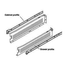 Metabox Slide 3.5 inch H x 18 inch L- White with Front Fix. Brackets Metabox Slide 3.5 inch H x 18 inch L- White with Front Fix. Brackets