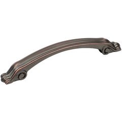 Volute 3-1/2 Inch Center to Center Antique Bronze With Copper Cabinet Pull Volute 3-1/2 Inch Center to Center Antique Bronze With Copper Cabinet Pull