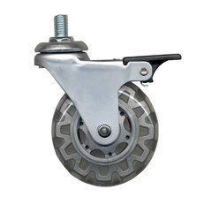 Furniture Caster With Swivel & Brake - Light Grey Furniture Caster With Swivel & Brake - Light Grey