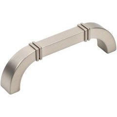Country 3-3/4 Inch Center to Center Dull Satin Nickel Cabinet Pull Country 3-3/4 Inch Center to Center Dull Satin Nickel Cabinet Pull