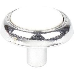 Yaletown 1-1/4 Inch Zinc Die Cast Knob - Polished Chrome / White Ceramic Yaletown 1-1/4 Inch Zinc Die Cast Knob - Polished Chrome / White Ceramic