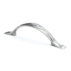 Art Nouveau 5-1/16 Inch Center to Center Vintage Nickel Cabinet Pull Art Nouveau 5-1/16 Inch Center to Center Vintage Nickel Cabinet Pull