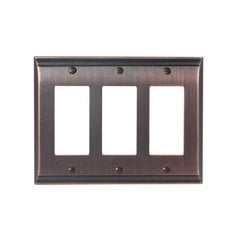 Candler Threee Rocker Wall Plate Oil Rubbed Bronze Candler Threee Rocker Wall Plate Oil Rubbed Bronze