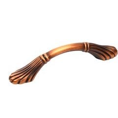 Orchid 3-3/4 Inch Center to Center Brushed Antique Copper Cabinet Pull Orchid 3-3/4 Inch Center to Center Brushed Antique Copper Cabinet Pull