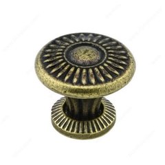 Traditional Cast Iron 1-1/2 Inch Diameter English Bronze Cabinet Knob Traditional Cast Iron 1-1/2 Inch Diameter English Bronze Cabinet Knob