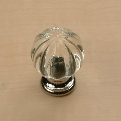 Tahoe 1-1/4 Inch Diameter Clear/Polished Chrome Cabinet Knob Tahoe 1-1/4 Inch Diameter Clear/Polished Chrome Cabinet Knob