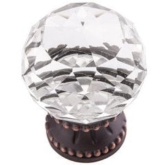 Chautauqua Knob 1-3/8" Dia Glass & Vintage Bronze Chautauqua Knob 1-3/8" Dia Glass & Vintage Bronze