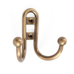Amerock Double Prong Robe Hook Gilded Bronze Amerock Double Prong Robe Hook Gilded Bronze