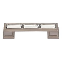 Legacy Crystal 3 Inch Center to Center Brushed Nickel Cabinet Pull Legacy Crystal 3 Inch Center to Center Brushed Nickel Cabinet Pull