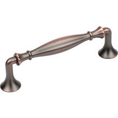 Fiori 4 Inch Center to Center Antique Bronze With Copper Cabinet Pull Fiori 4 Inch Center to Center Antique Bronze With Copper Cabinet Pull