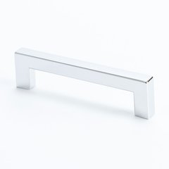Square 3-3/4 Inch Center to Center Polished Chrome Cabinet Pull Square 3-3/4 Inch Center to Center Polished Chrome Cabinet Pull