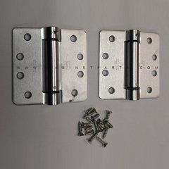 LB4311-350 1/4" Radius Corner Single Act Spring Hinge-Chrome LB4311-350 1/4" Radius Corner Single Act Spring Hinge-Chrome