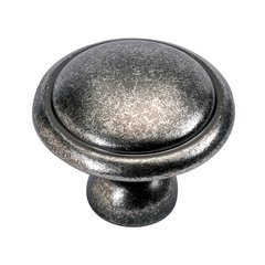 Conquest 1-3/8 Inch Diameter Black Nickel Vibed Cabinet Knob Conquest 1-3/8 Inch Diameter Black Nickel Vibed Cabinet Knob