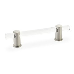 Lumiere Pull 4" C/C Clear Acrylic & Satin Nickel Lumiere Pull 4" C/C Clear Acrylic & Satin Nickel