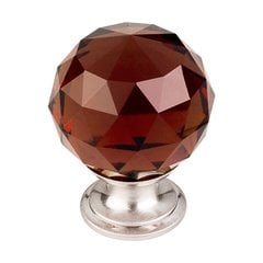 Crystal 1-3/8 Inch Diameter Wine Crystal Cabinet Knob Crystal 1-3/8 Inch Diameter Wine Crystal Cabinet Knob