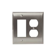 Candler One Rocker , One Receptacle Wall Plate Satin Nickel Candler One Rocker , One Receptacle Wall Plate Satin Nickel