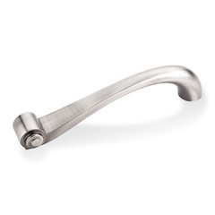 Duval 5-1/16 Inch Center to Center Bright Nickel Brushed with Dull Lacquer Cabinet Pull Duval 5-1/16 Inch Center to Center Bright Nickel Brushed with Dull Lacquer Cabinet Pull