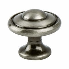 Euro Traditions 1-3/16 Inch Diameter Brushed Black Nickel Cabinet Knob Euro Traditions 1-3/16 Inch Diameter Brushed Black Nickel Cabinet Knob