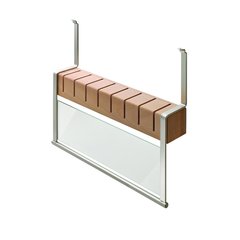 Knife Holder For Backsplash Rail System Stainless Look Knife Holder For Backsplash Rail System Stainless Look