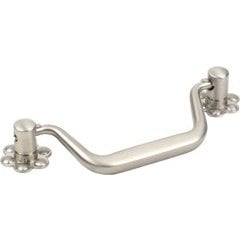 Country 3-3/4 Inch Center to Center Dull Satin Nickel Cabinet Bail Pull Country 3-3/4 Inch Center to Center Dull Satin Nickel Cabinet Bail Pull