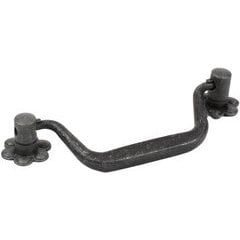 Country 3-3/4 Inch Center to Center Vibra Pewter Cabinet Bail Pull Country 3-3/4 Inch Center to Center Vibra Pewter Cabinet Bail Pull