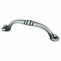 Euro Traditions 3-3/4 Inch Center to Center Brushed Antique Pewter Cabinet Pull Euro Traditions 3-3/4 Inch Center to Center Brushed Antique Pewter Cabinet Pull