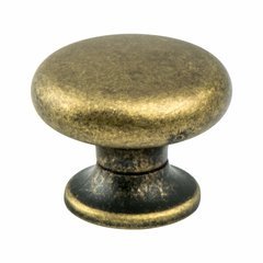 Euro Retro 1-3/16 Inch Diameter Dull Antique Brass Cabinet Knob Euro Retro 1-3/16 Inch Diameter Dull Antique Brass Cabinet Knob
