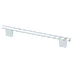 Euroline 7-9/16 Inch Center to Center Polished Chrome Cabinet Pull Euroline 7-9/16 Inch Center to Center Polished Chrome Cabinet Pull