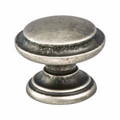 Euro Rustica 1-3/8 Inch Diameter Rustic Nickel Cabinet Knob Euro Rustica 1-3/8 Inch Diameter Rustic Nickel Cabinet Knob
