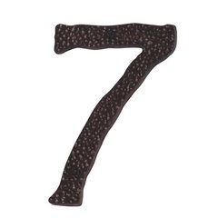 Hammered House Number Seven Copper Hammered House Number Seven Copper