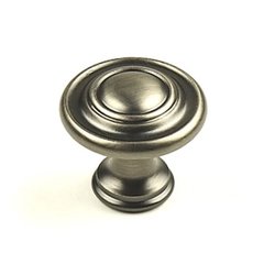 Baroque II 1-3/8 Inch Diameter Brushed Antique Pewter Cabinet Knob Baroque II 1-3/8 Inch Diameter Brushed Antique Pewter Cabinet Knob