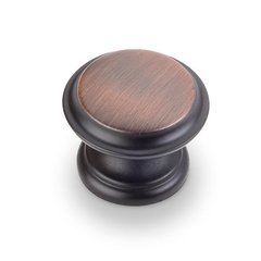 Cordova 1-3/8 Inch Diameter Dark Brushed Antique Copper Cabinet Knob Cordova 1-3/8 Inch Diameter Dark Brushed Antique Copper Cabinet Knob
