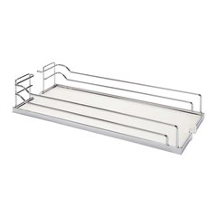 Arena Plus Tray Set (2) 14 inch Wide Chrome/White Arena Plus Tray Set (2) 14 inch Wide Chrome/White