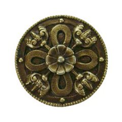 Jewel 1-1/8 Inch Diameter Antique Brass Cabinet Knob Jewel 1-1/8 Inch Diameter Antique Brass Cabinet Knob