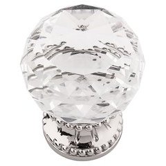 Chautauqua Knob 1-3/8" Dia Glass & Polished Nickel Chautauqua Knob 1-3/8" Dia Glass & Polished Nickel
