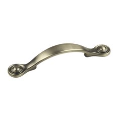 Baroque II 3 Inch Center to Center Brushed Antique Pewter Cabinet Pull Baroque II 3 Inch Center to Center Brushed Antique Pewter Cabinet Pull