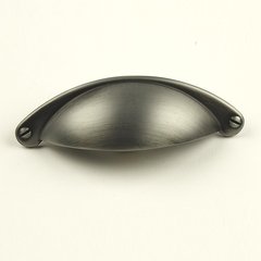 Glacier 2-1/2 Inch Center to Center Weathered Pewter Cabinet Cup Pull Glacier 2-1/2 Inch Center to Center Weathered Pewter Cabinet Cup Pull