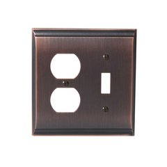 Candler One Toggle, One Receptacle Wall Plate Oil Rubbed Bro Candler One Toggle, One Receptacle Wall Plate Oil Rubbed Bro