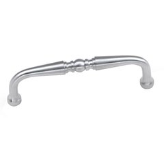 Solid Brass 3-1/2 Inch Center to Center Satin Chrome Cabinet Pull Solid Brass 3-1/2 Inch Center to Center Satin Chrome Cabinet Pull