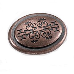 Cimarron 1-3/8 Inch Diameter Antique Copper Cabinet Knob Cimarron 1-3/8 Inch Diameter Antique Copper Cabinet Knob